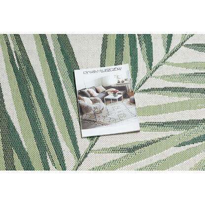 Dywan SZNURKOWY SIZAL COLOR 19434/062 Liście Zielony JUNGLE Zielony, 120x170