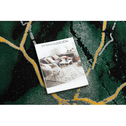 Dywan EMERALD ekskluzywny 1018 glamour, stylowy marmur butelkowa zieleń / złoty Zielony, 120x170