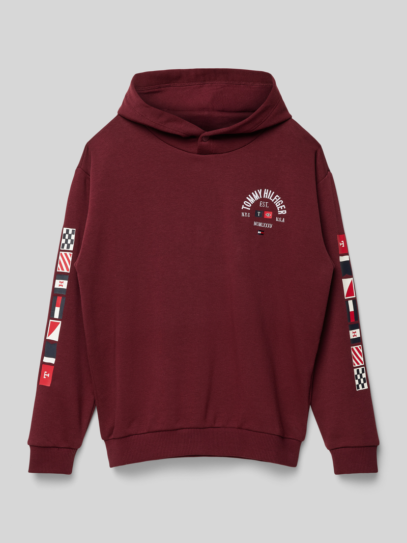 Bluza z kapturem i wyhaftowanym logo model ‘FLAGS EMBROIDERED’