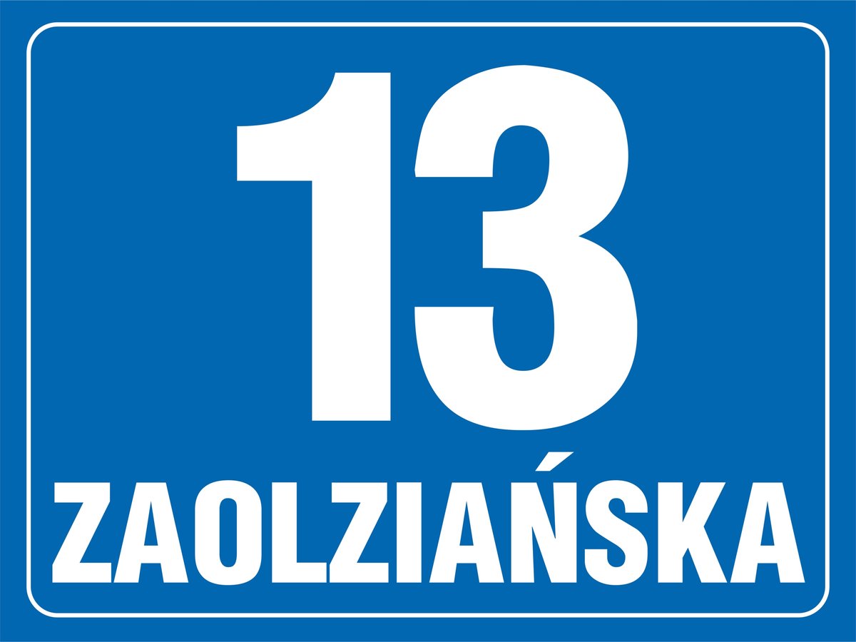 TABLICZKA ADRESOWA na drzwi, na dom, NUMER na dom, 30x40cm PCV 3mm