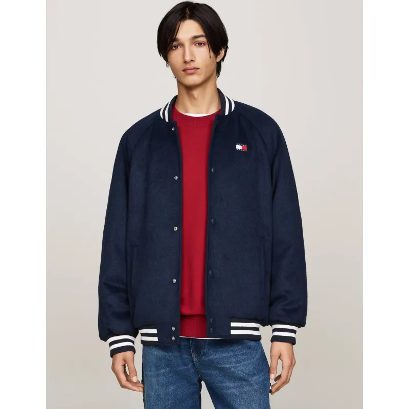 Tommy Jeans Kurtka bomber | Regular Fit | z dodatkiem wełny
