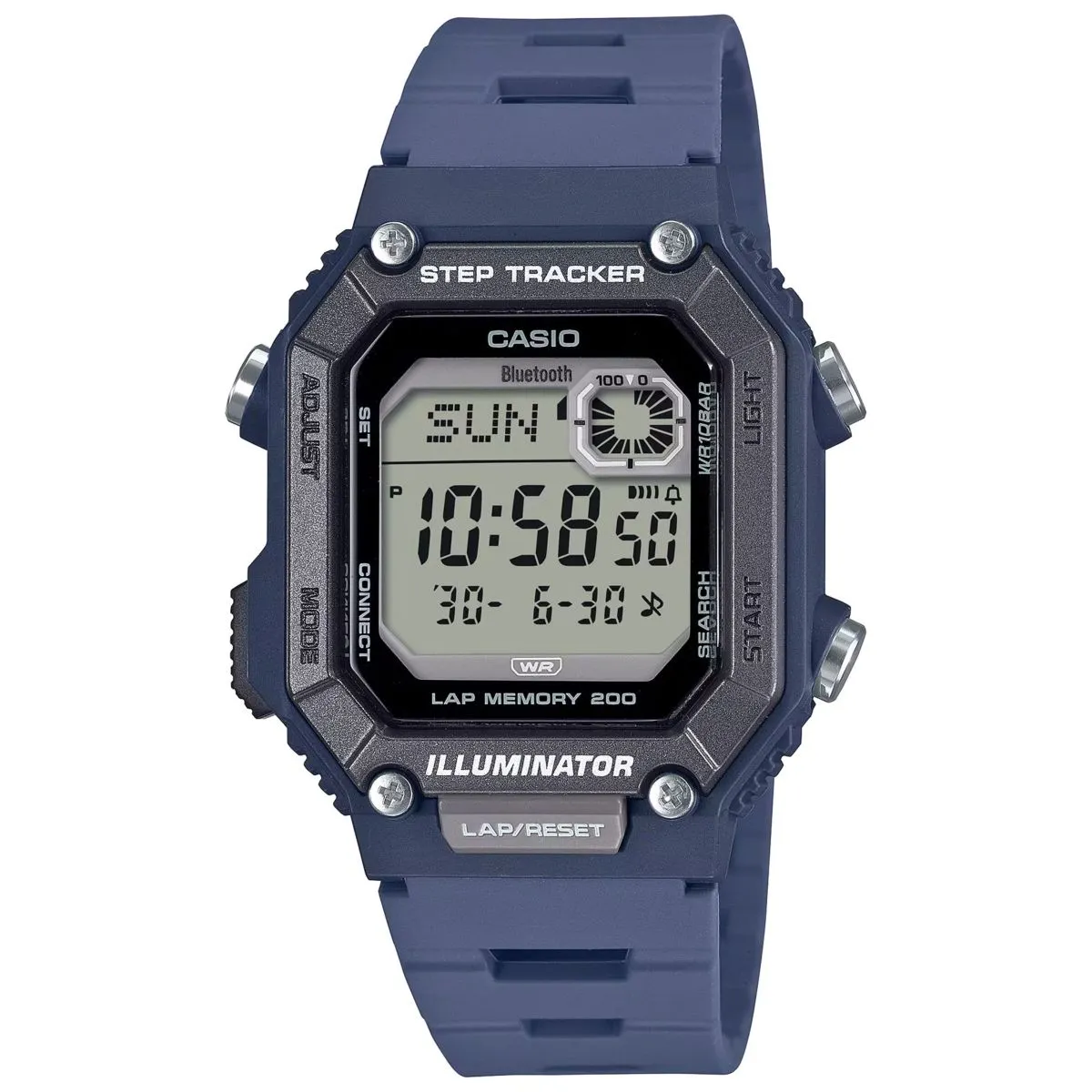 Casio Digital Bluetooth Step Tracker zegarek niebieski z krokomierzem WS-B1000-2AVEF
