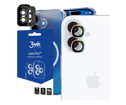 3mk Lens Protection Pro do iPhone 16 /16 Plus Rainbow - darmowy odbiór w 22 miastach i bezpłatny zwrot Paczkomatem aż do 15 dni