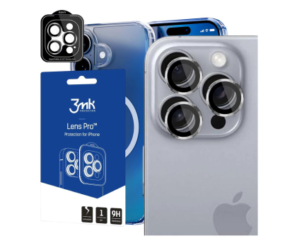 3mk Lens Protection Pro do iPhone 16 Pro/16 Pro Max Titanium Sil