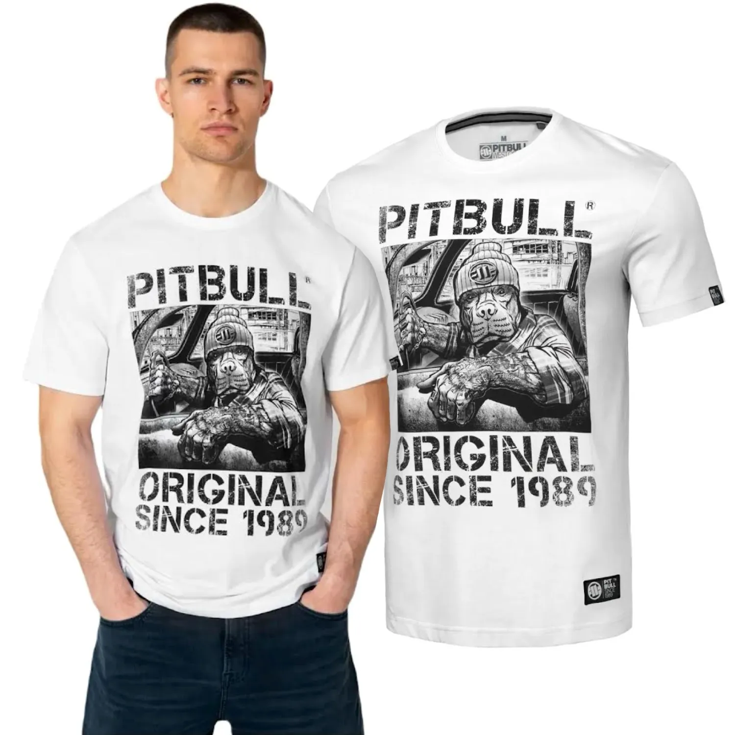 Koszulka Pit Bull Middle Weight 170 Basic Drive '24 - Biała XXL