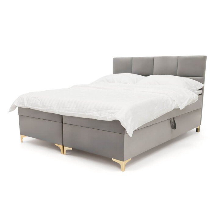 Łóżko Kontynentalne ASTRAL | 160x200 | Kolor do wyboru | złote nogi