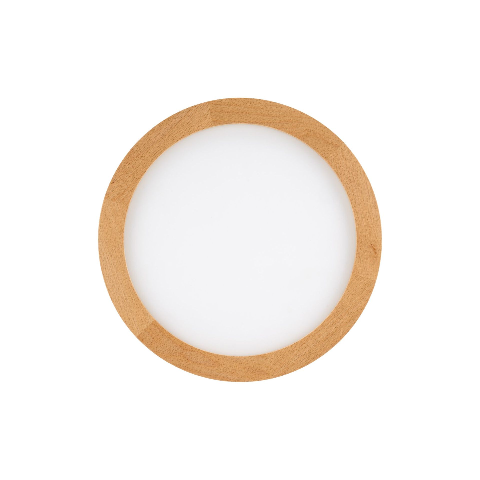 Okrągła, ledowa lampa sufitowa z drewna TK 18004 z serii AQUA WOOD BUK