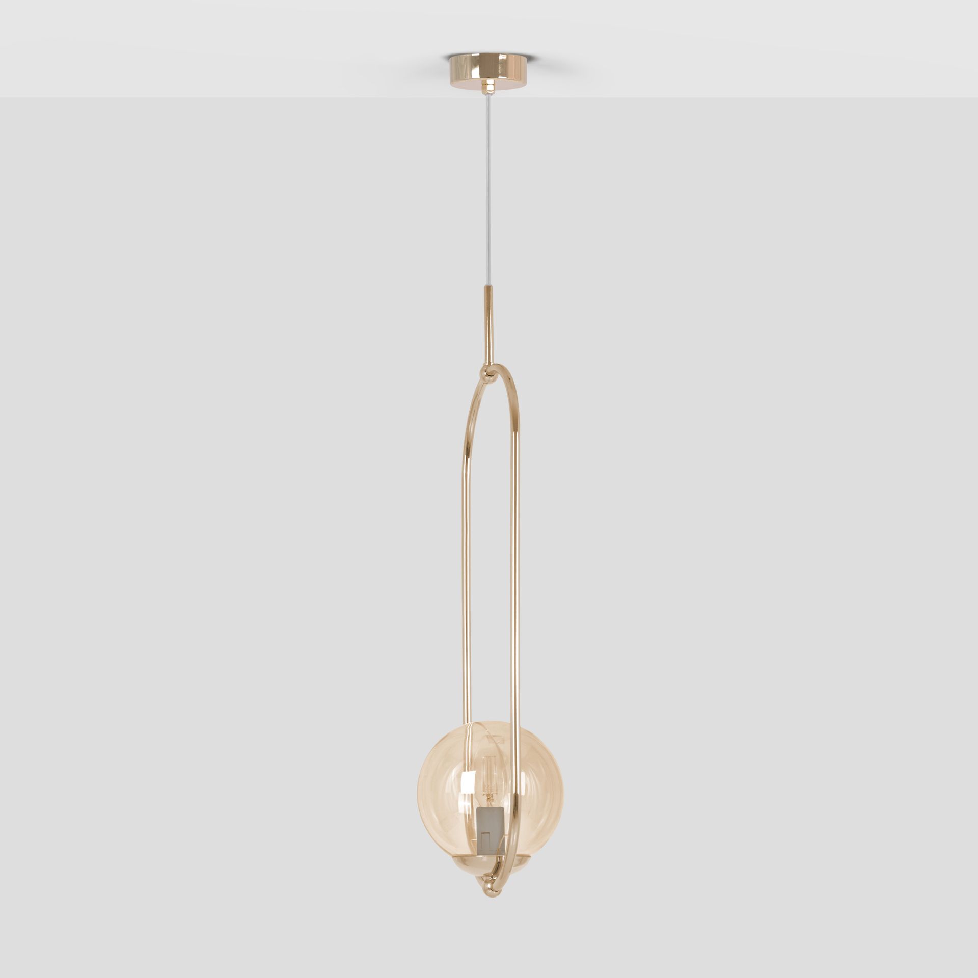 Luksusowa lampa wisząca, obręcz z kloszem K-5396 z serii SVEN 