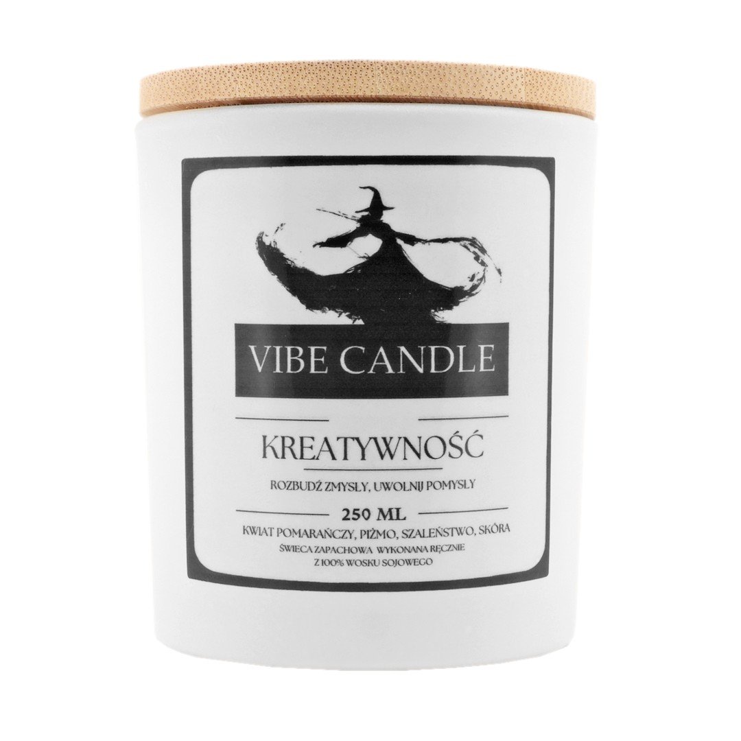 Świeca zapachowa Kreatywność - Kwiat Pomarańczy i Piżmo Vibe Candle