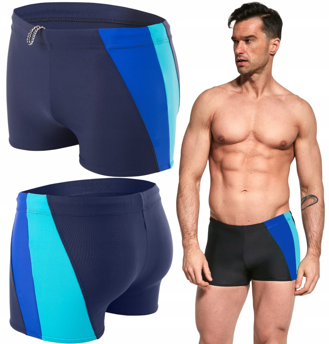 Kąpielówki męskie bokserki na basen spodenki pływackie szorty 3XL AQUASPORT