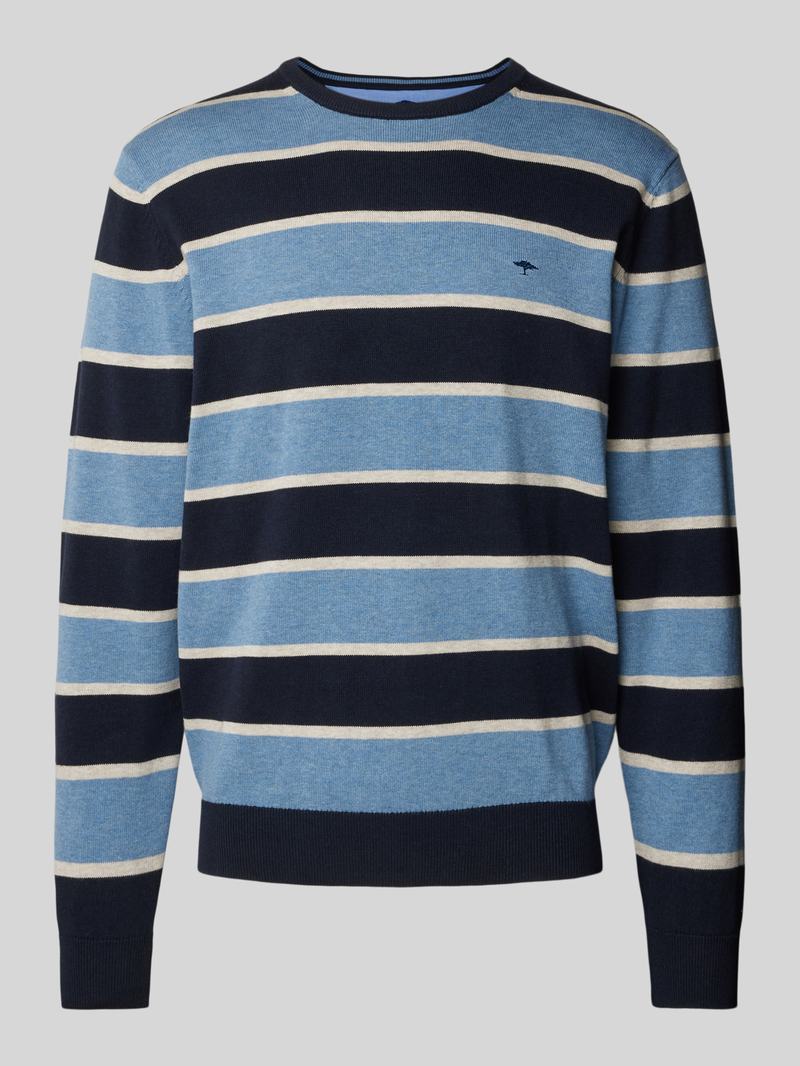 Sweter z dzianiny z okrągłym dekoltem