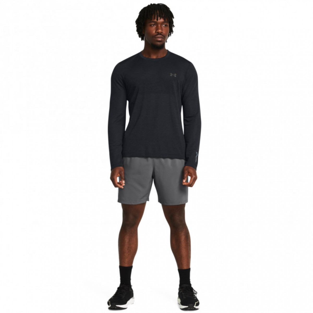 Męskie spodenki do biegania Under Armour UA Launch 7'' Short - szare - UNDER ARMOUR