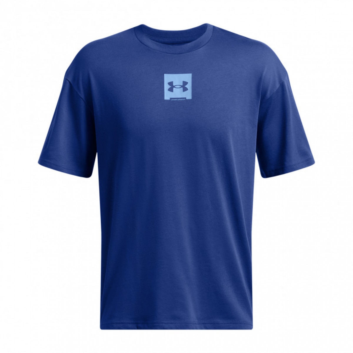 Męski t-shirt z nadrukiem Under Armour UA M Hw Os Sm Box Ss - niebieski - UNDER ARMOUR