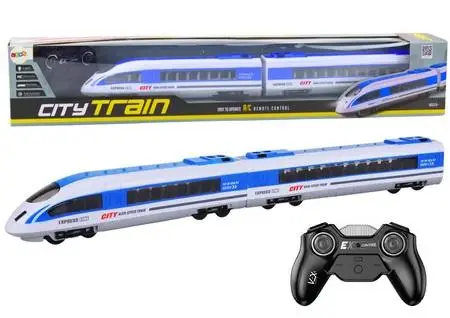 Pociąg R/C światła biały 65cm - Leantoys