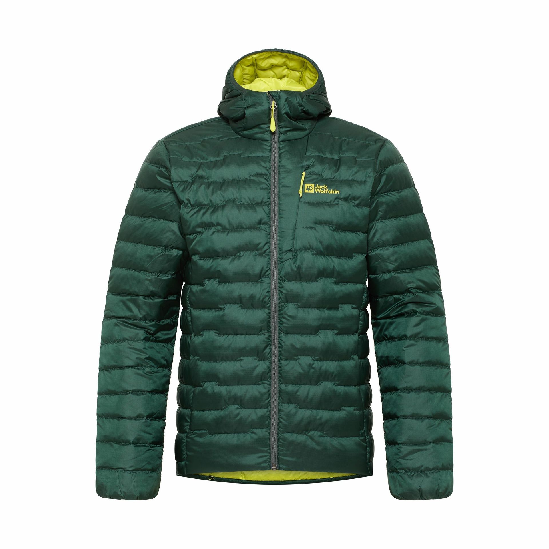 Męska kurtka puchowa Jack Wolfskin PASSAMANI DOWN HOODY M black olive - M