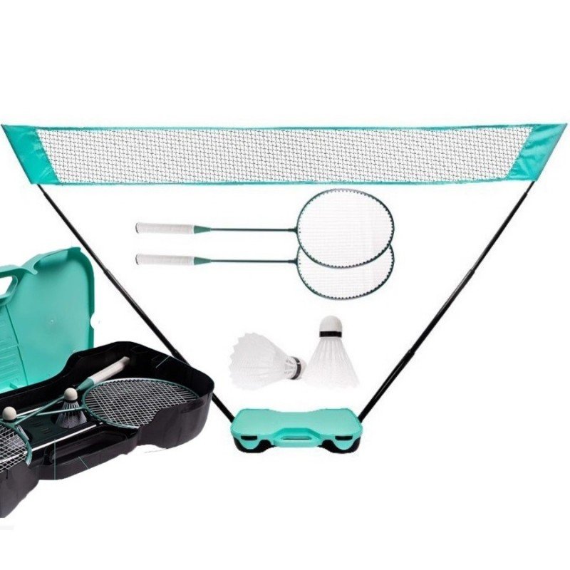 Zestaw Do Badmintona 2 Paletki, Lotki, Siatka W Transportowym Etui Ar01