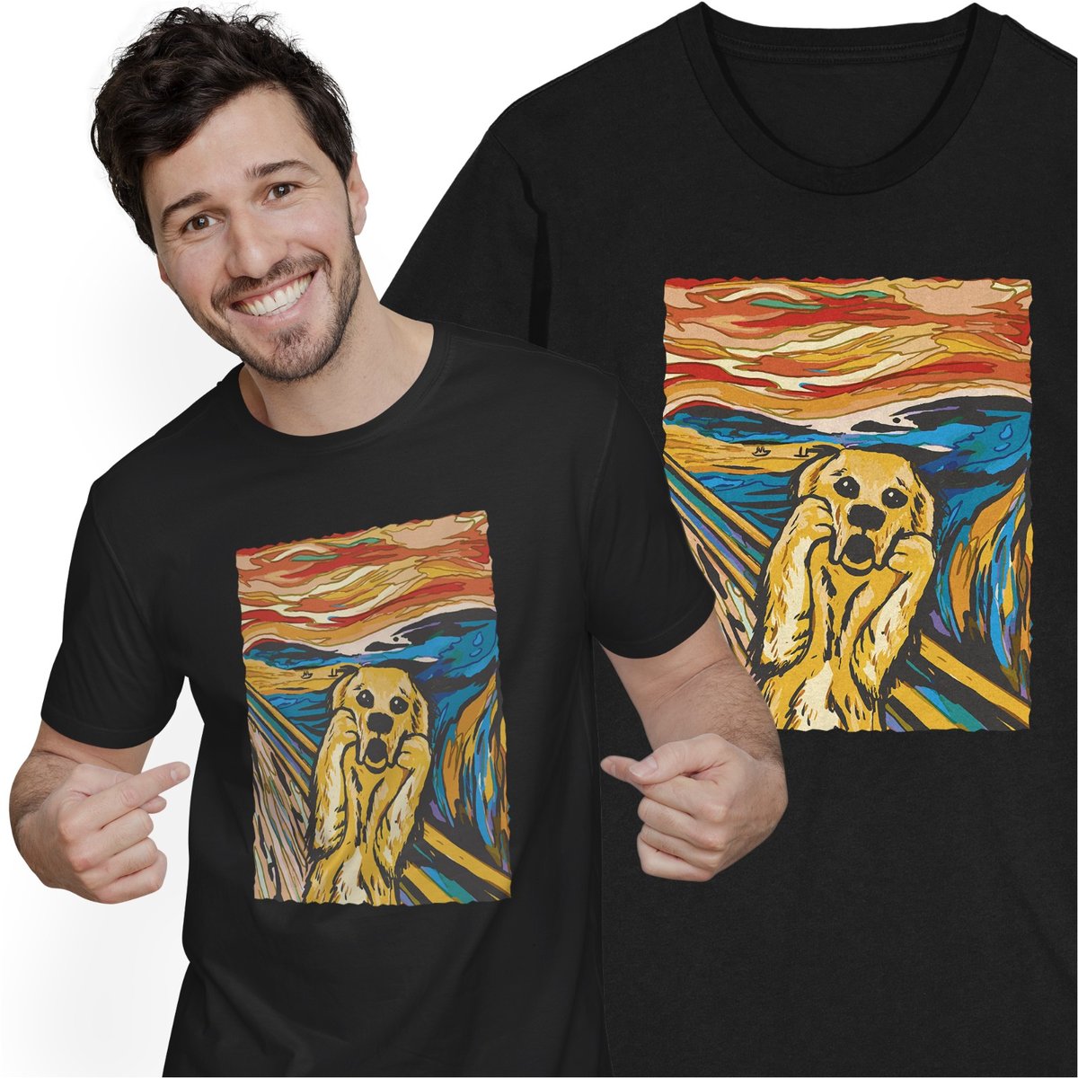 Scream Krzyk Koszulka Z Psem Pies Obraz Zwierzęta