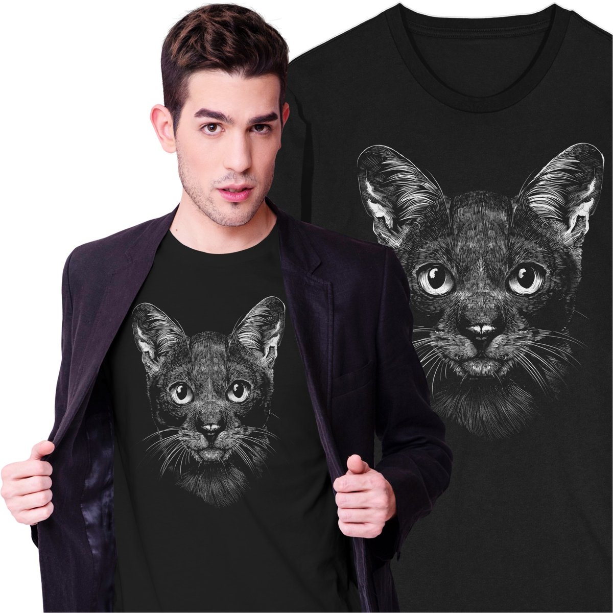 Koszulka Z Kotem Dla Kociary Kot Kotek Zwierzęta