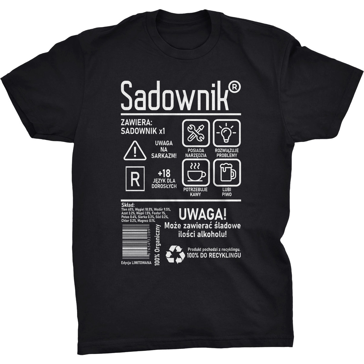 Sadownik Etykieta Koszulka Prezent Dla Sadownika