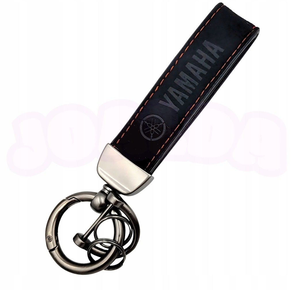 BRELOK DO KLUCZY breloczek samochodowy logo YAMAHA ALCANTARA skóra PREMIUM