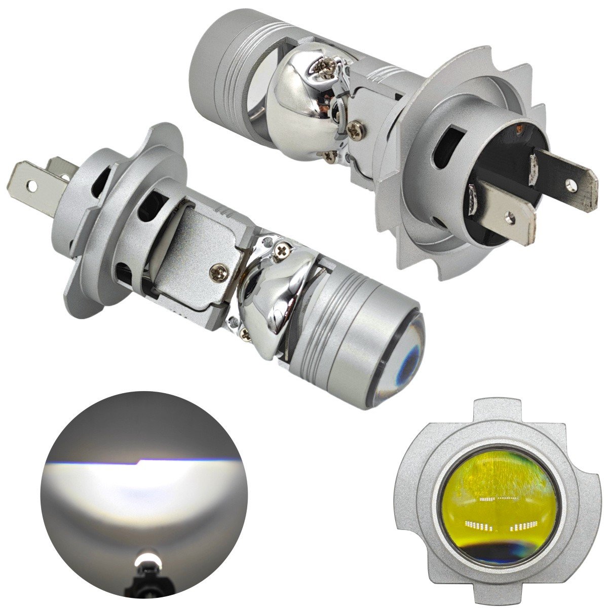 żarówki LED H7 12-24V CANBUS, do lamp z USA, własna linia odcięcia 2 szt. nie wymieniaj lamp tylko żarówkę