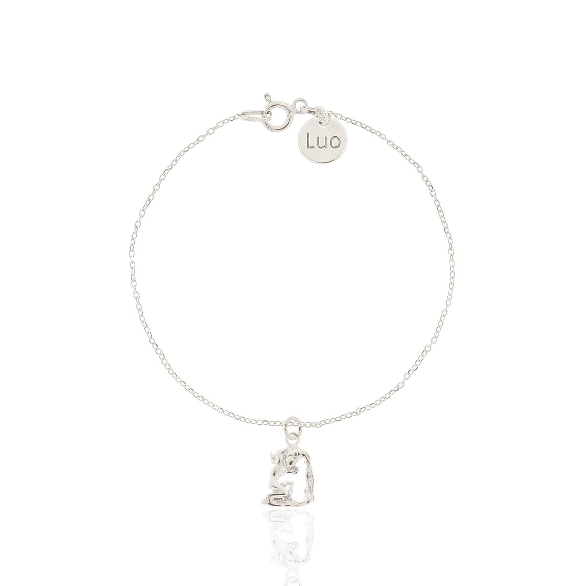 Bransoletka srebrna ze znakiem zodiaku Wodnik