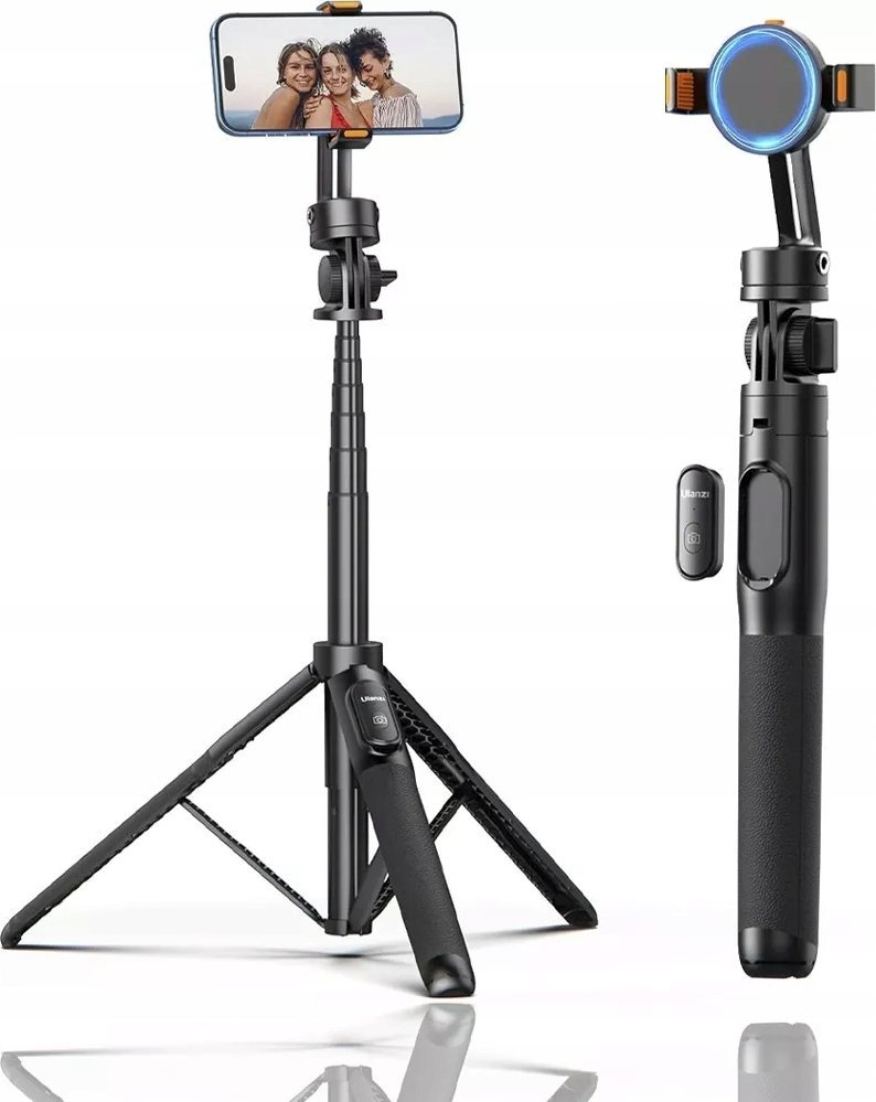 Selfie stick Ulanzi Statyw Kijek Selfie Stick Tripod Pilot Bluetooth Monopod Wysoki 160cm Magnetyczny Zintegrowany Uchwyt Na Telefon / Ulanzi / Sk-05