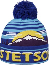 Czapka Beanie Snowy Mountains Freestyle by Stetson, niebiesko-żółty, One Size