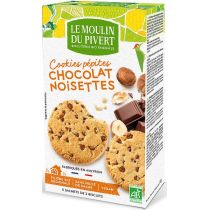 Le Moulin Du Pivert Ciastka z dropsami czekoladowymi i orzechami laskowymi 175 g Bio