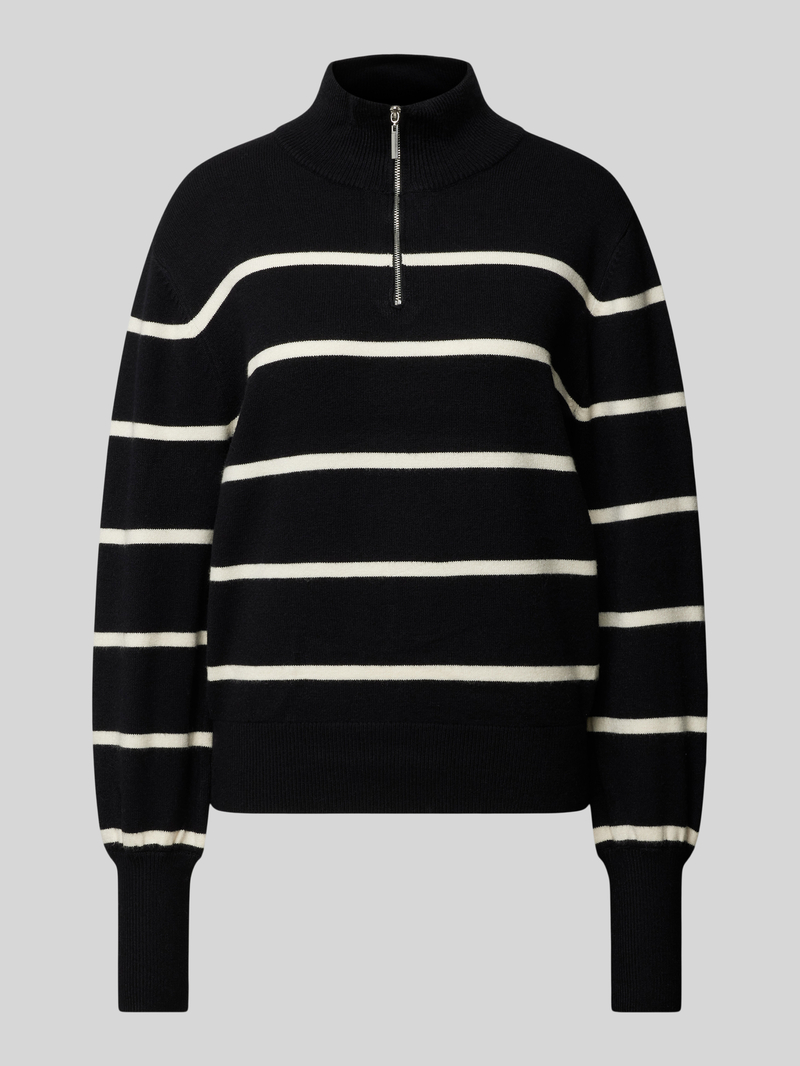 Sweter z dzianiny z kołnierzem model ‘SHANTI’