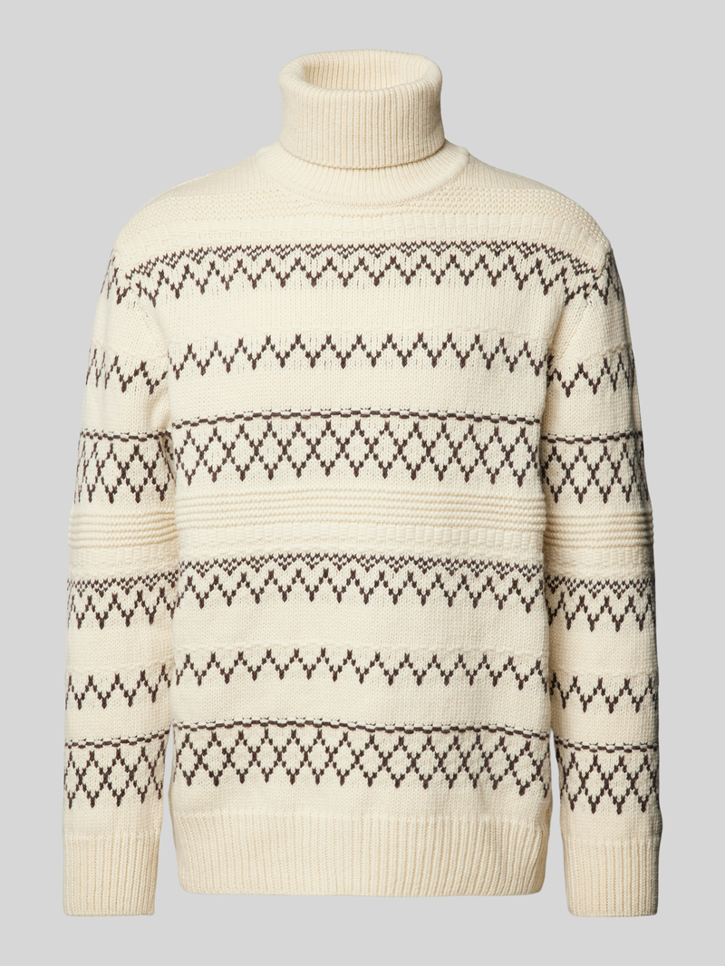 Sweter z dzianiny z golfem