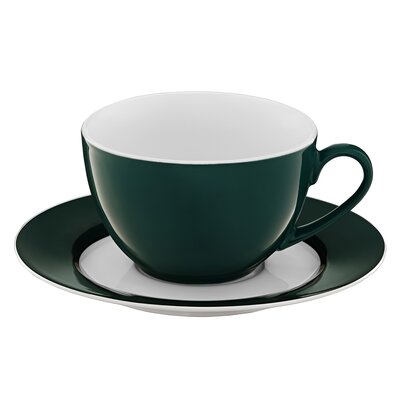 Ambition AURA GREEN KOMPLET FILIŻANEK 220 ML ZE SPODKAMI 6 OS 12 EL PORCELANA 67945
