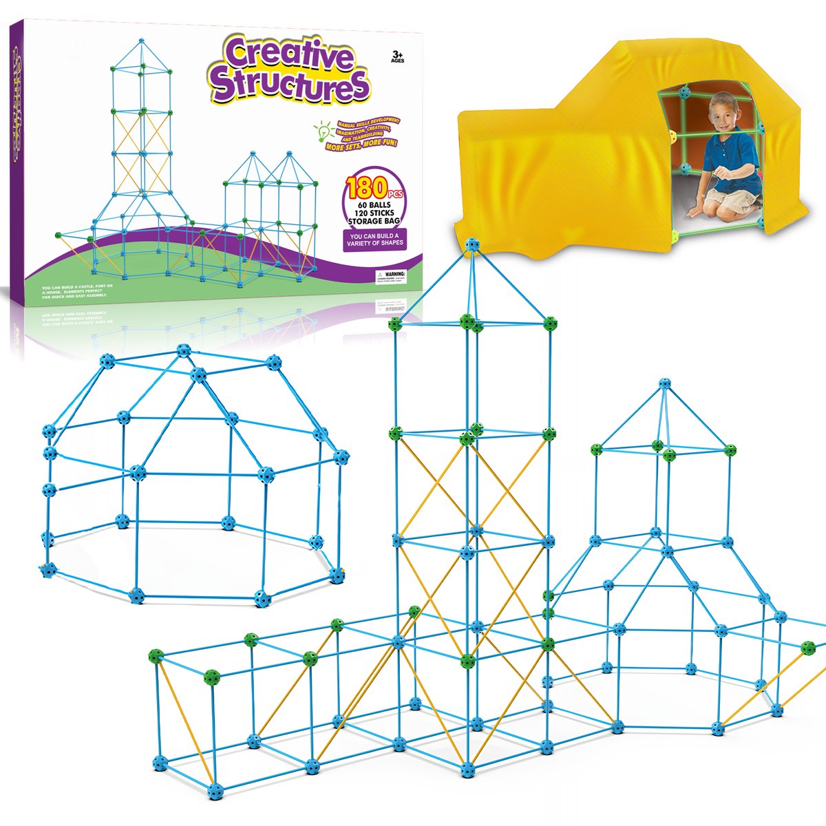 Zabawka klocki konstrukcyjne Heckermann 80132 Składany namiot dla dzieci
