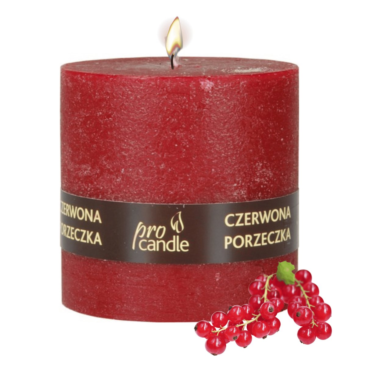 Świeczka Owocowa 50 Mm Pro Candle Walec Porzeczkowa Orzeźwiająca Czerwona