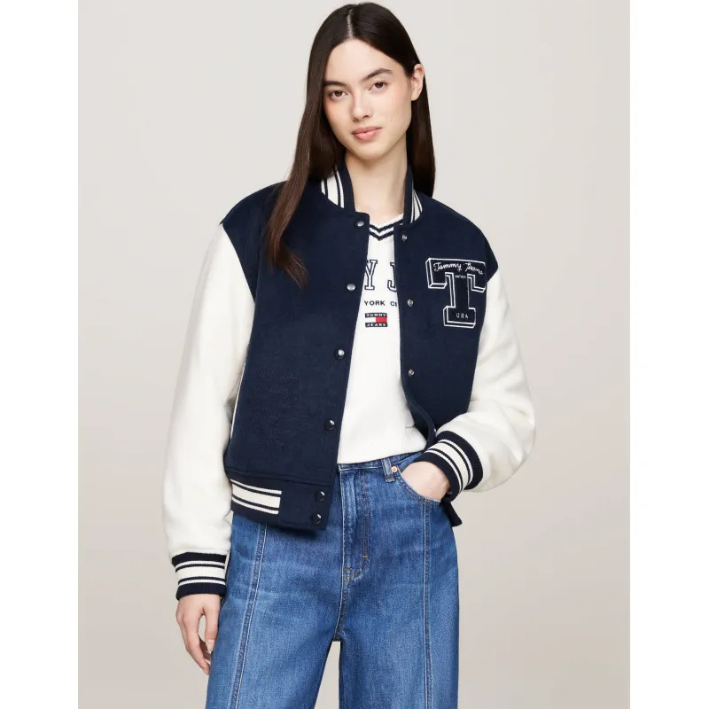 Tommy Jeans Kurtka | Regular Fit | z dodatkiem wełny