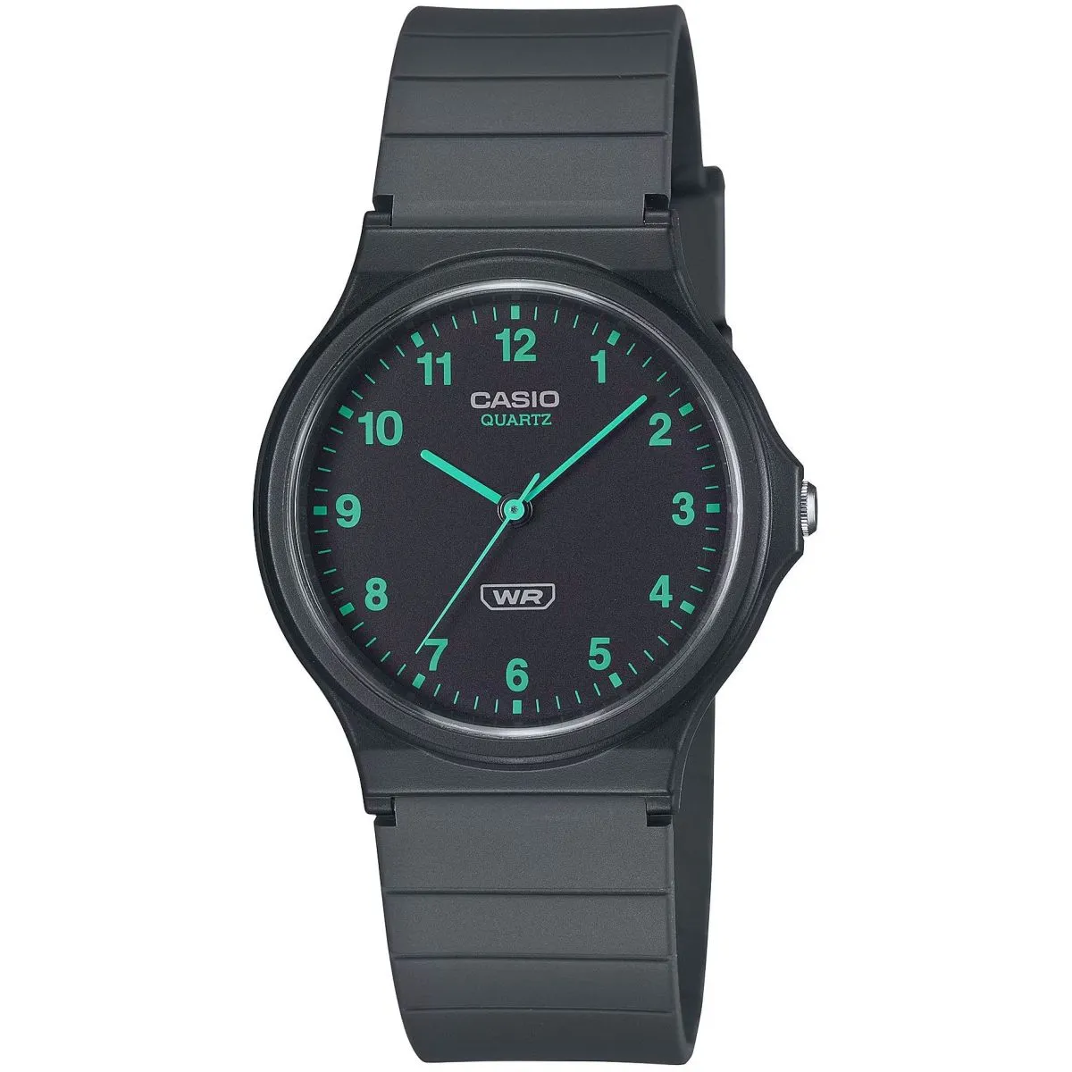 Casio Sport Pop zegarek czarny z zielonymi cyframi MQ-24B-8BEF