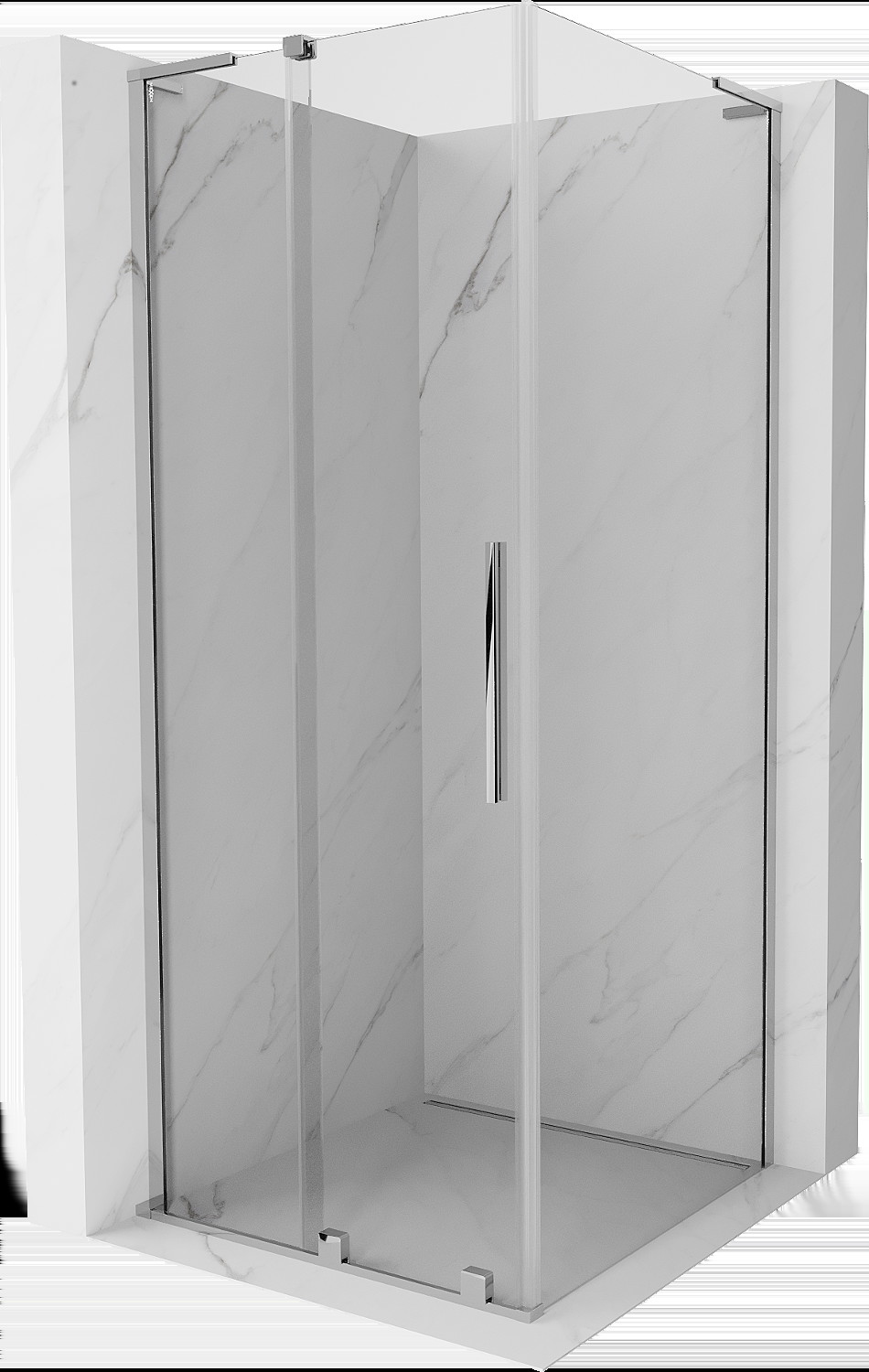 Mexen Velar L kabina prysznicowa rozsuwana 120x120 cm, transparent, chrom - 871-120-120-03-01