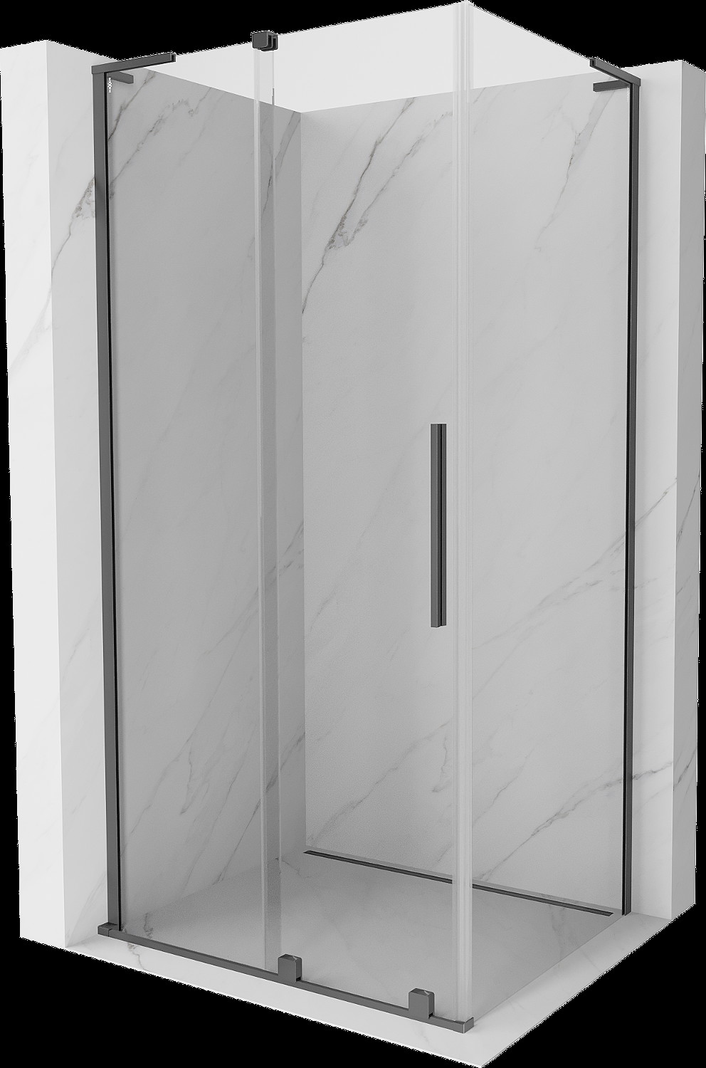 Mexen Velar L kabina prysznicowa rozsuwana 100x80 cm, transparent, gun metal - 871-100-080-03-95