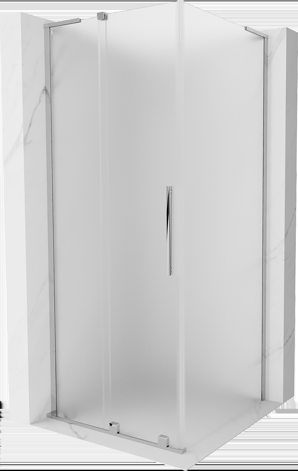 Mexen Velar L kabina prysznicowa rozsuwana 90x90 cm, szron, chrom - 871-090-090-33-01