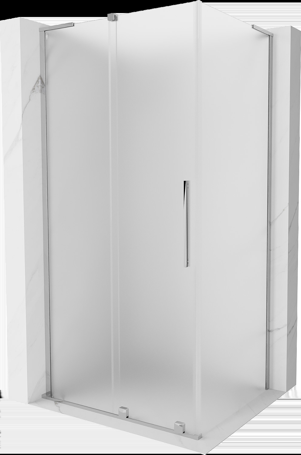 Mexen Velar L kabina prysznicowa rozsuwana 90x70 cm, szron, chrom - 871-090-070-33-01
