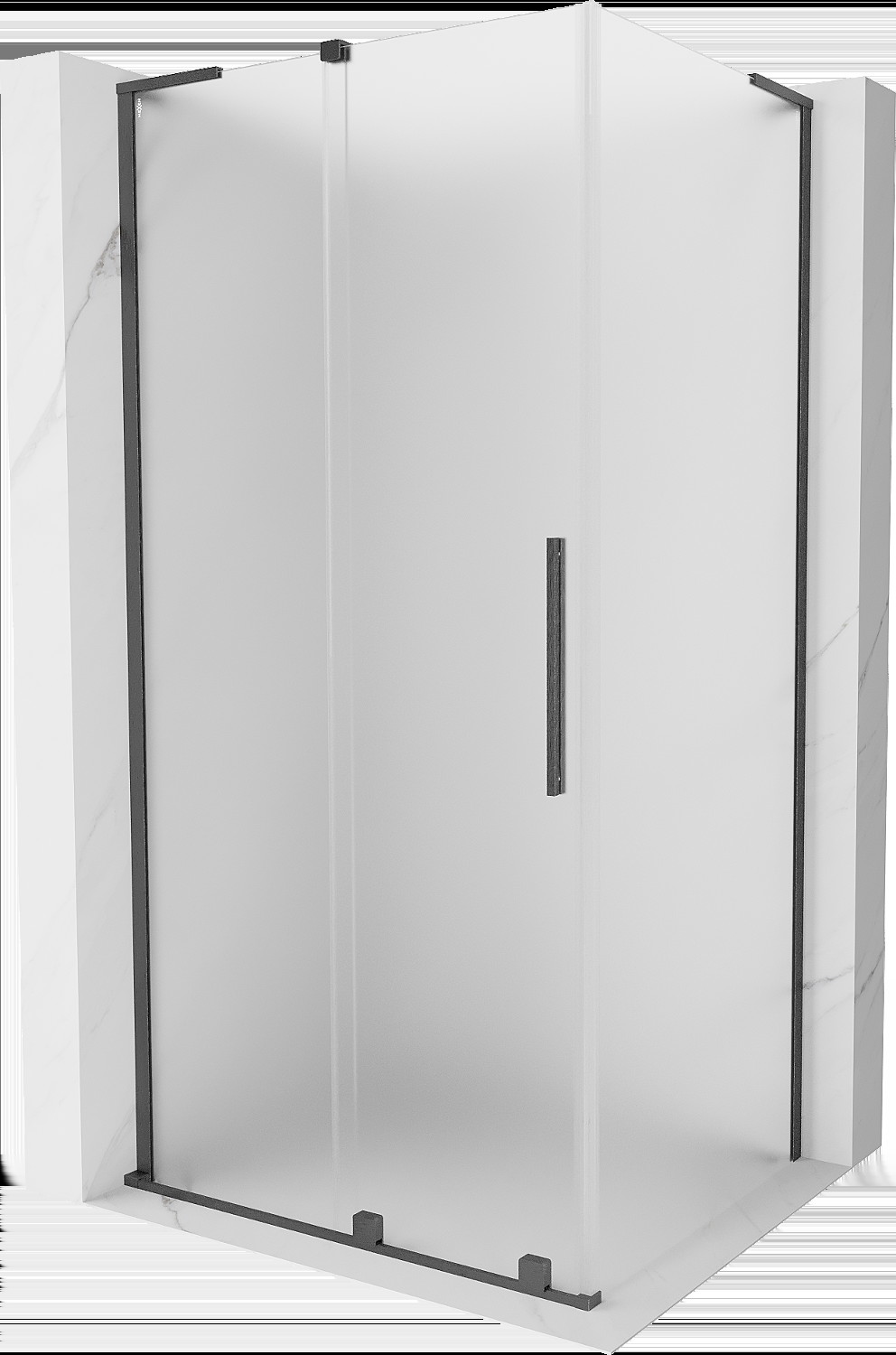 Mexen Velar L kabina prysznicowa rozsuwana 110x75 cm, szron, gun gray szczotkowany - 871-110-075-33-66