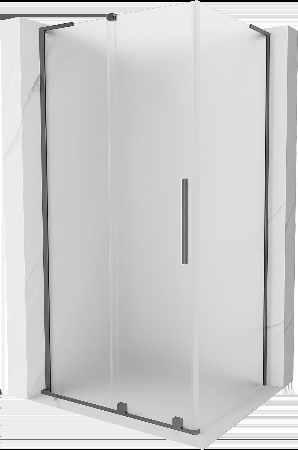 Mexen Velar L kabina prysznicowa rozsuwana 100x90 cm, szron, gun metal - 871-100-090-33-95