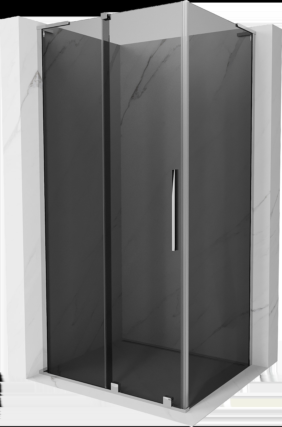 Mexen Velar L kabina prysznicowa rozsuwana 120x110 cm, grafit, chrom - 871-120-110-43-01