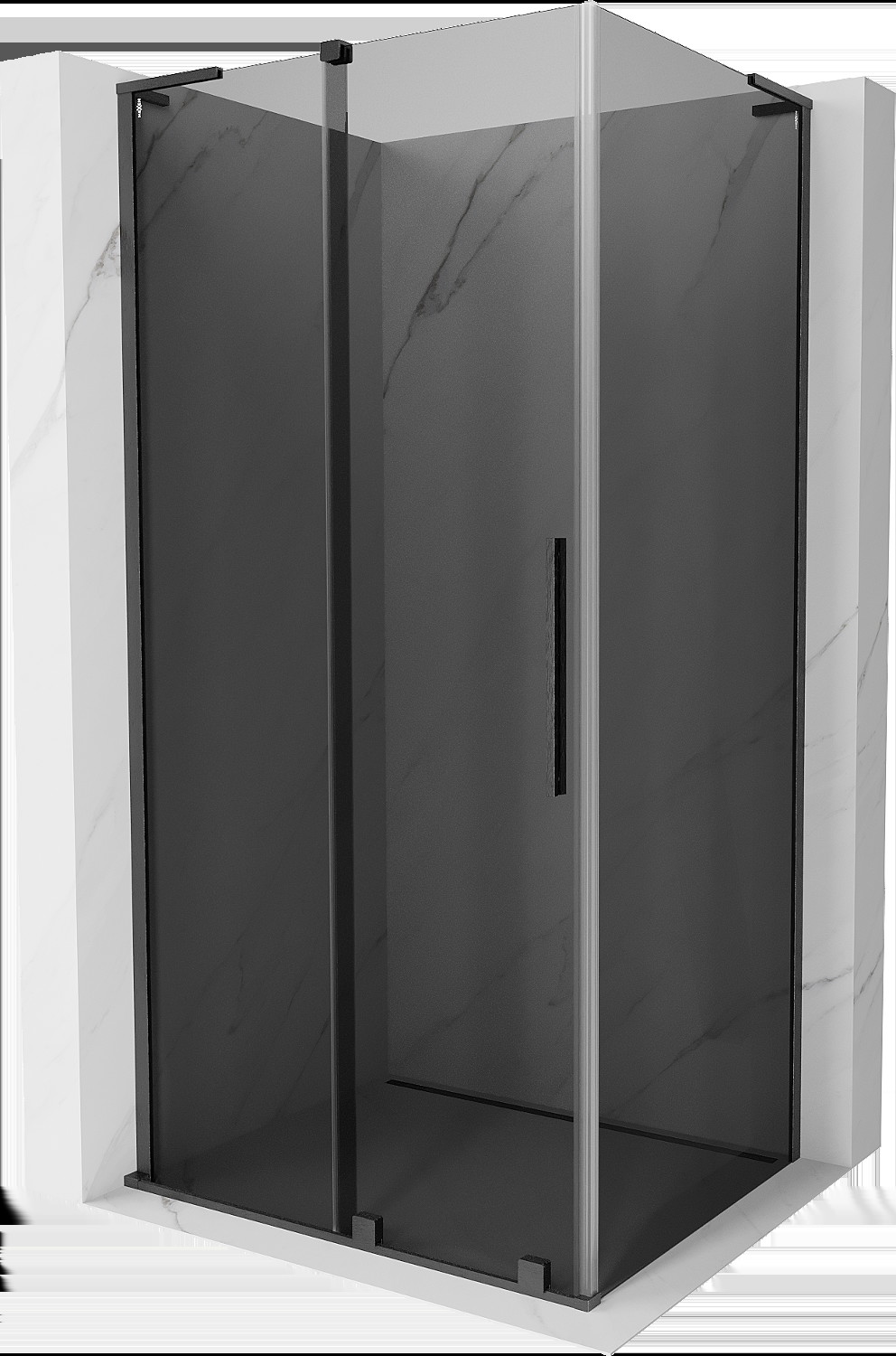 Mexen Velar L kabina prysznicowa rozsuwana 100x90 cm, grafit, gun gray szczotkowany - 871-100-090-43-66