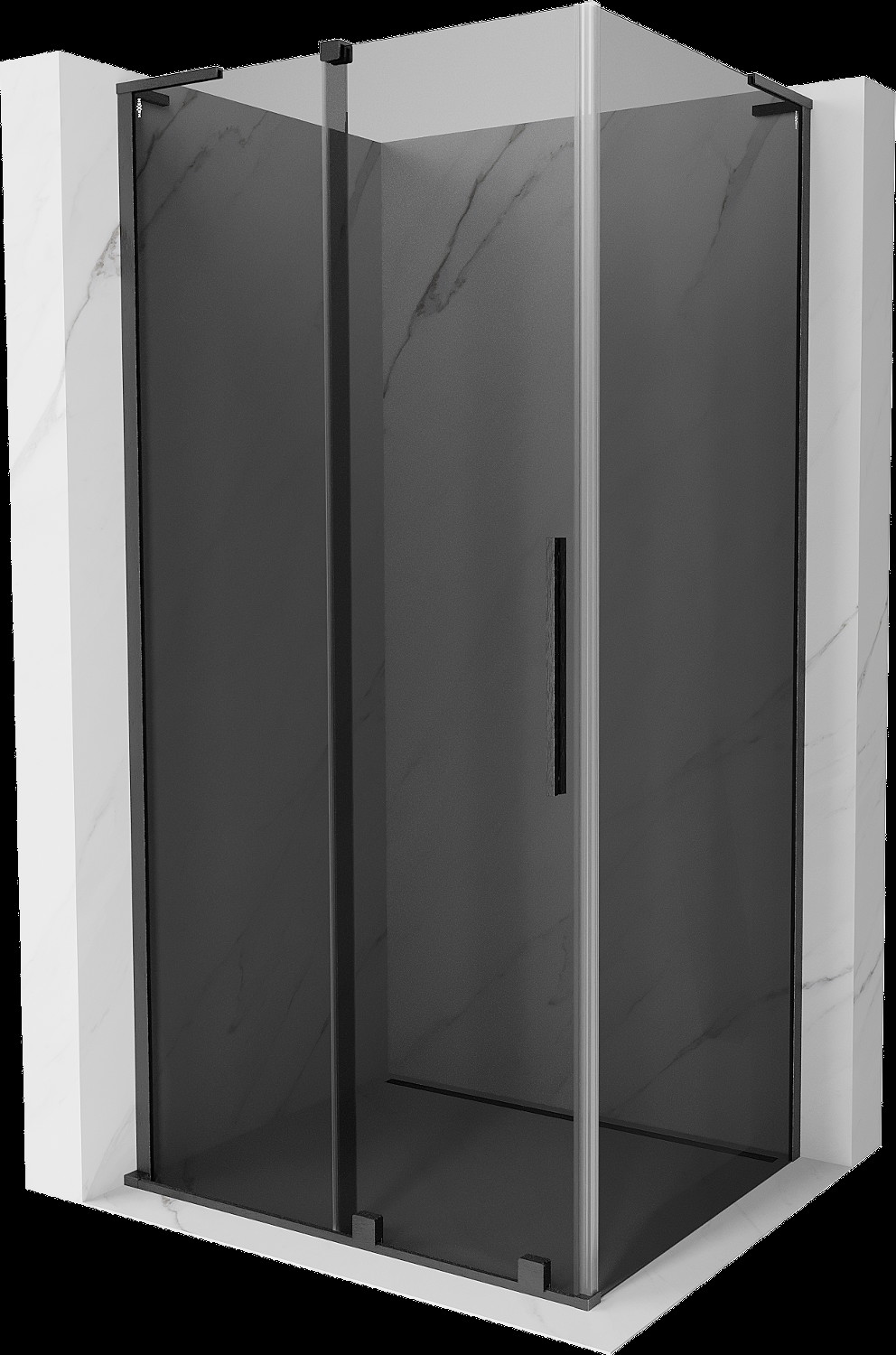 Mexen Velar L kabina prysznicowa rozsuwana 120x100 cm, grafit, gun gray szczotkowany - 871-120-100-43-66