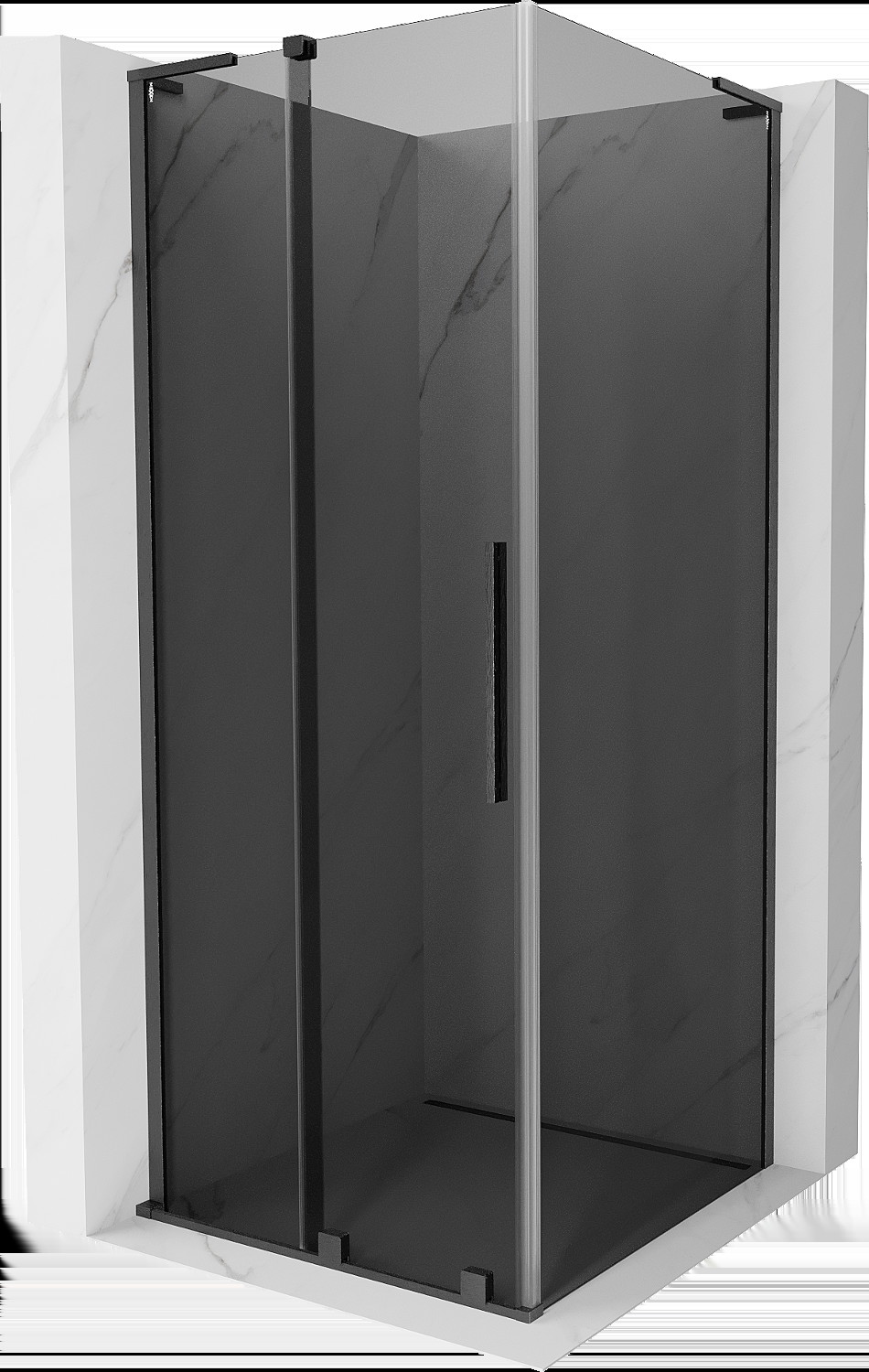 Mexen Velar L kabina prysznicowa rozsuwana 120x120 cm, grafit, gun gray szczotkowany - 871-120-120-43-66