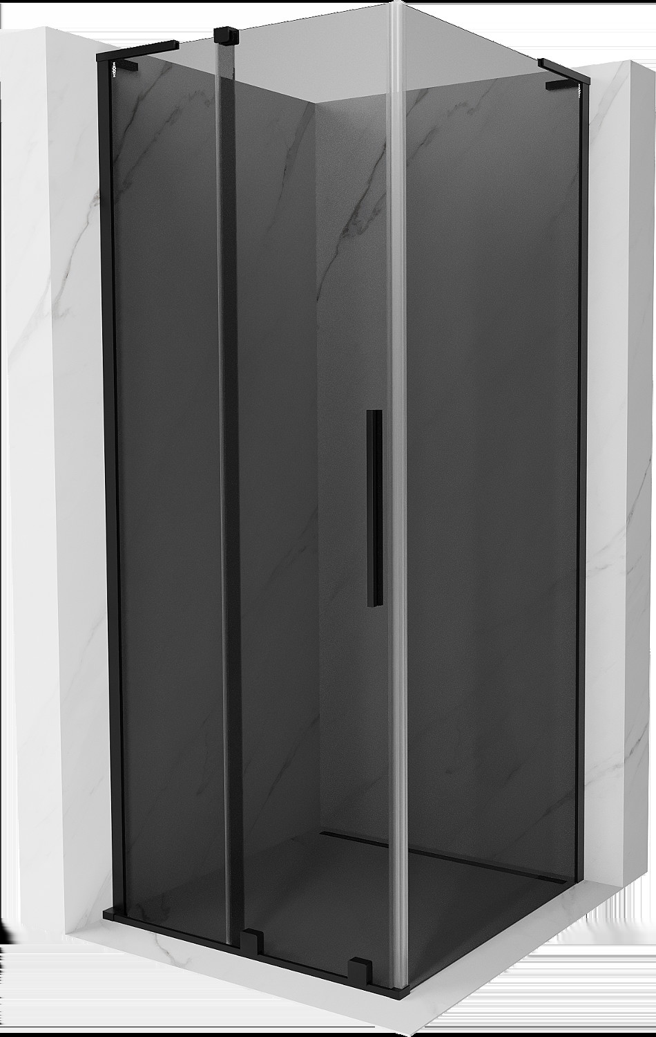 Mexen Velar L kabina prysznicowa rozsuwana 120x120 cm, grafit, czarna - 871-120-120-43-70