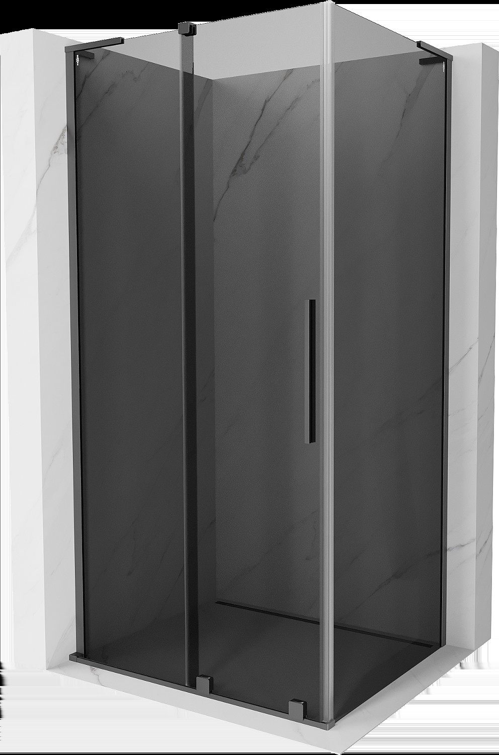 Mexen Velar L kabina prysznicowa rozsuwana 90x85 cm, grafit, gun metal - 871-090-085-43-95