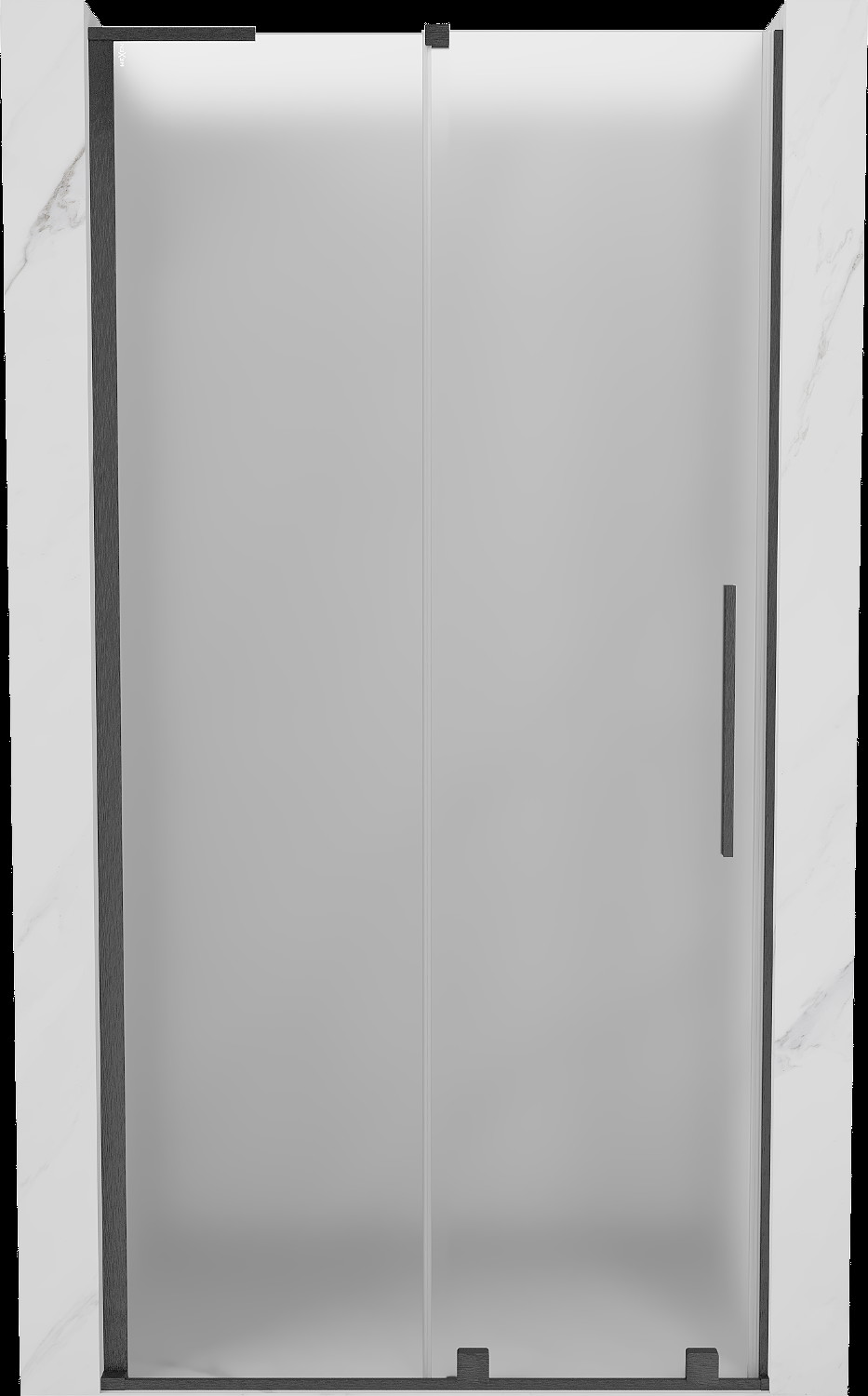 Mexen Velar L drzwi prysznicowe rozsuwane 100 cm, szron, gun gray szczotkowany - 871-100-003-31-66