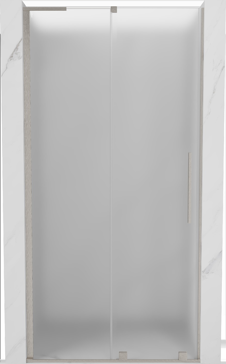 Mexen Velar L drzwi prysznicowe rozsuwane 120 cm, szron, nikiel szczotkowany - 871-120-003-31-97